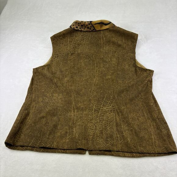 VTG 90s NANCY BOLEN City Girls Brown Faux Suede Western 2 pc. Set - Plus Size 18 - Picture 7 of 16